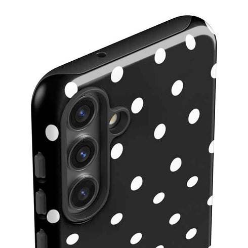 Black and White Polka Dots Galaxy S24 Plus Impact Case
